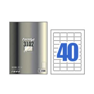 [폼텍] LA-3102 레이저 광택 라벨(40칸/A4)_20매입